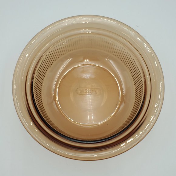 Corningware Vision Amber Ribbed Casserole Dish V-30-B 24 oz 750 ml - Picture 3 of 3